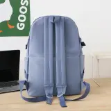 Sac à Dos Multifonctionnel Kawaii Grand Volume Imperméable et Résistant 5Pcs Bleu SACKDS33BL - حقيبة ظهر بعدة قطع بتصميم كاوايي