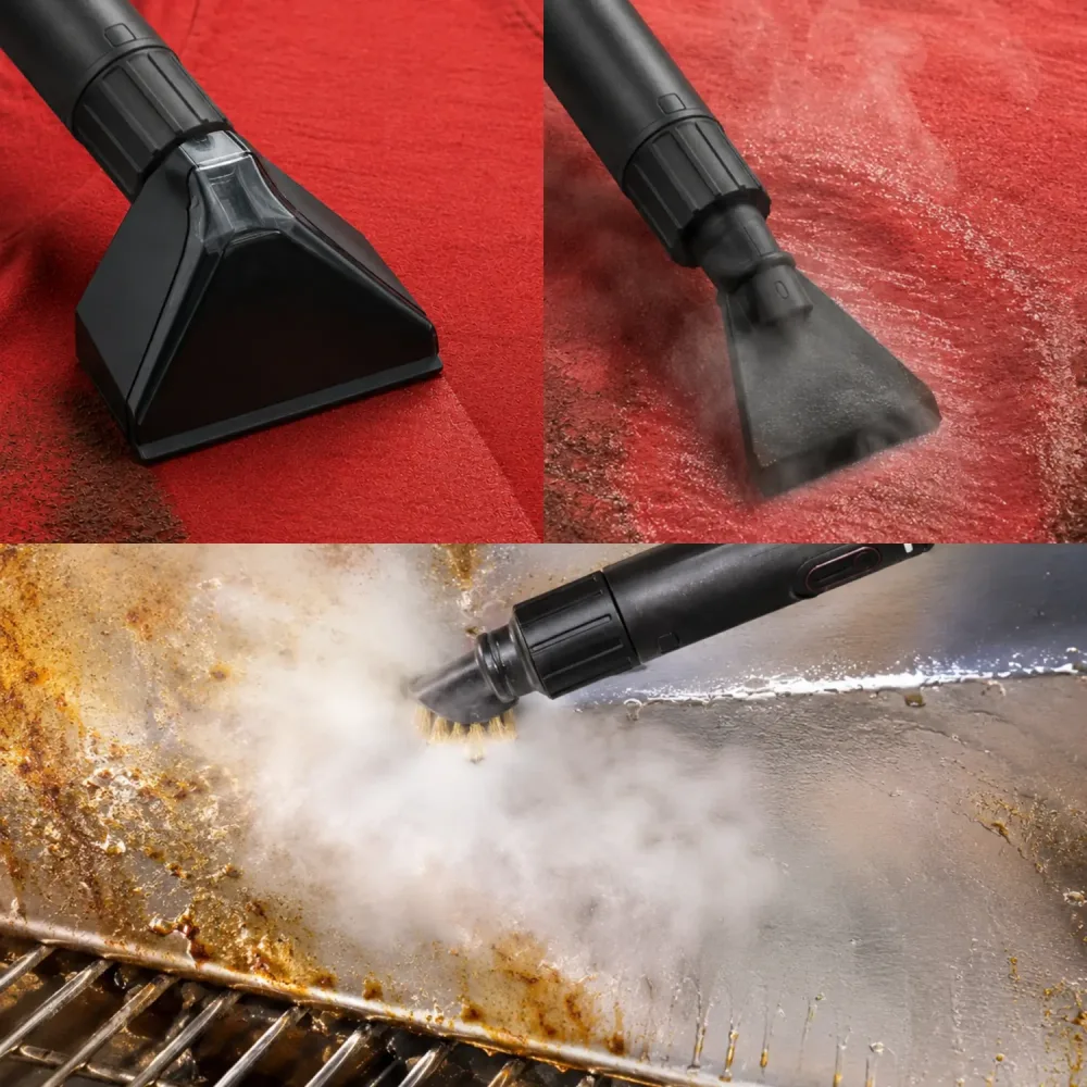 Nettoyeur à Vapeur Extracteur/Injecteur Aspirateur Eau et Poussière 1200/600W 1.9/1.4L CROWN CT42107
