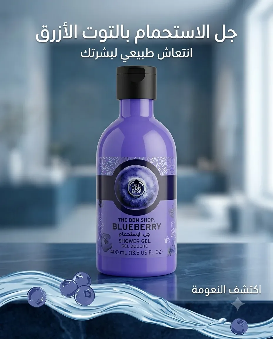 The BBN shop جال دوش بعطر التوت الأزرق 400ml