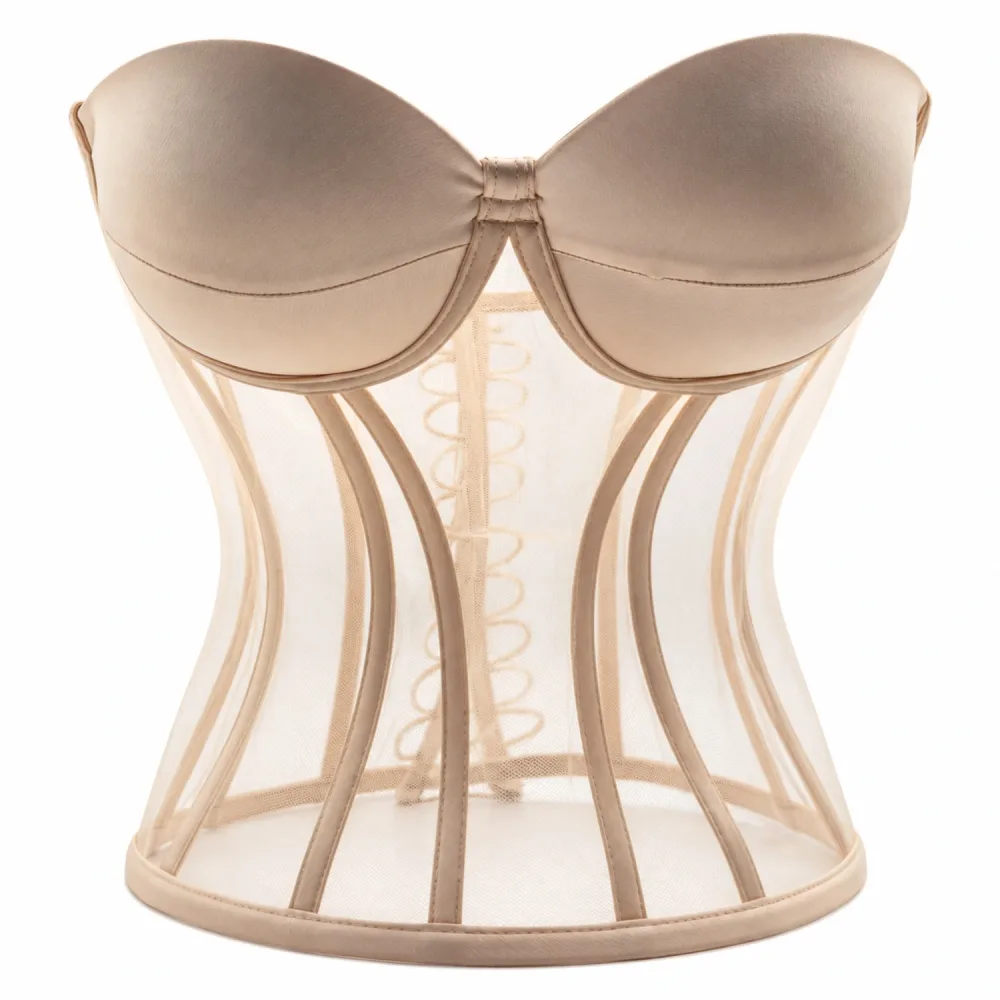 Bustier Corset Transparent à Baleines