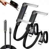 Câble Charge Rapide avec Support Téléphone Pliable – Type-C vers Type-C / Lightning