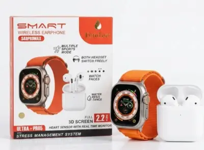 طقم Fendior S40 Pro Max الذكي – ساعة + سماعات لاسلكية