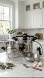 BRENDELI Cocotte-Minute 4+7L 22CM Stainless Steel Set 7PCS