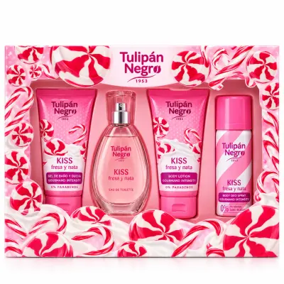 Coffret Tulipán Negro KISS Fresa y Nata – Eau de Toilette & Soins ORIGINAL