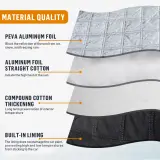 Couverture de Pare-brise Magnetique pour Voiture Toute Saison - غطاء الزجاج الأمامي للسيارة متعدد الفصول