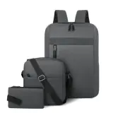 Ensemble 3 PCS sac a dos Élégant et Imperméable pour Homme Avec Port USB Grenat Mat-02 - طقم حقائب رجالية أنيقة 3 في 1 مع منفذ شحن