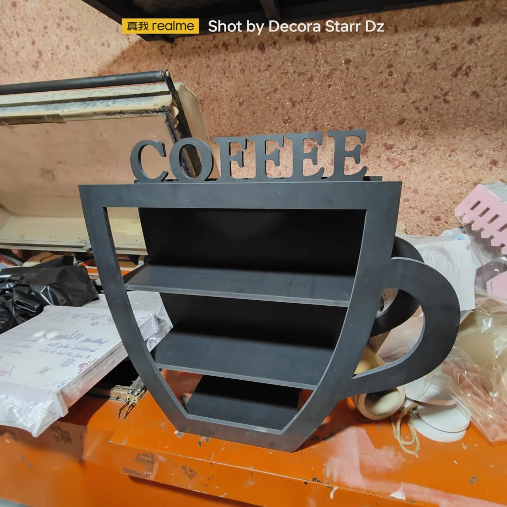 Coffee Cup Wall Shelf CNC File