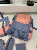 Ensemble de sacs d’école Kawai pour adolescents 5Pcs YISIYUAN Rose et Bleu – محفظة 5 قطع كاواي أزرق ووردي