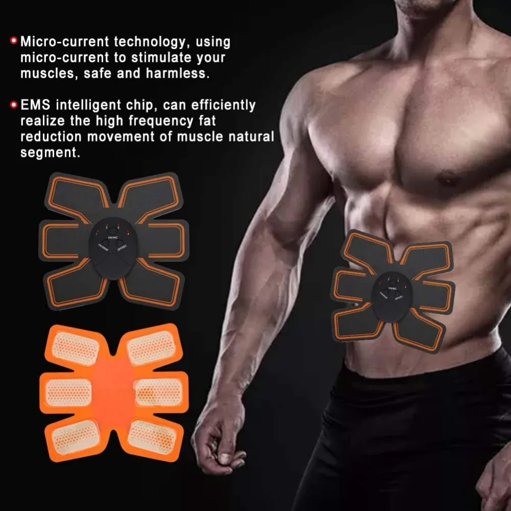 Ceinture de Musculation Électrostimulation EMS  Abdominaux et Minceur, 6 Modes - حزام التخسيس وتحفيز العضلات الكهربائي الذكي