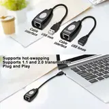 Rallonge de câble USB sur RJ45 2Pcs Longueur jusqu’à 150 m