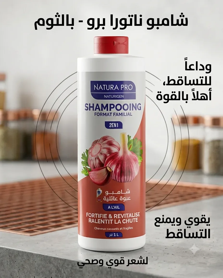 Natora pro شامبو عائلي بخلاصة الثوم 1ل
