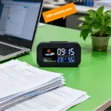 Horloge / Réveil avec Prévisions Météo et Rétroéclairage LED Coloré