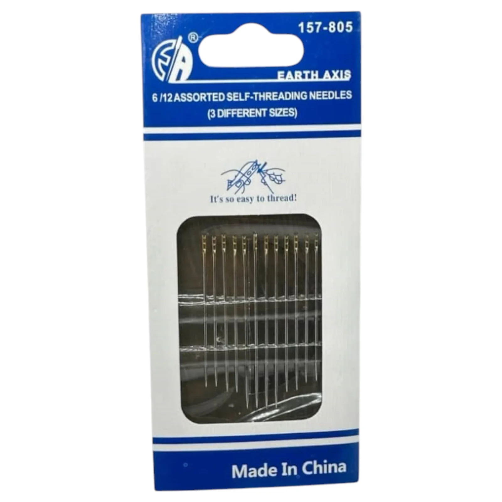 Aiguille a Main Card Bleu 12PCS