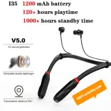 Écouteurs I35 Bluetooth 5.1 - Stéréo - Sport - Micro intégré - Tour de Cou.
