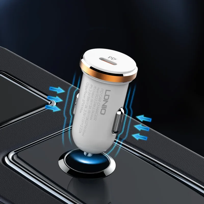 27W Mini Size USB-C Fast Car charger C22Q