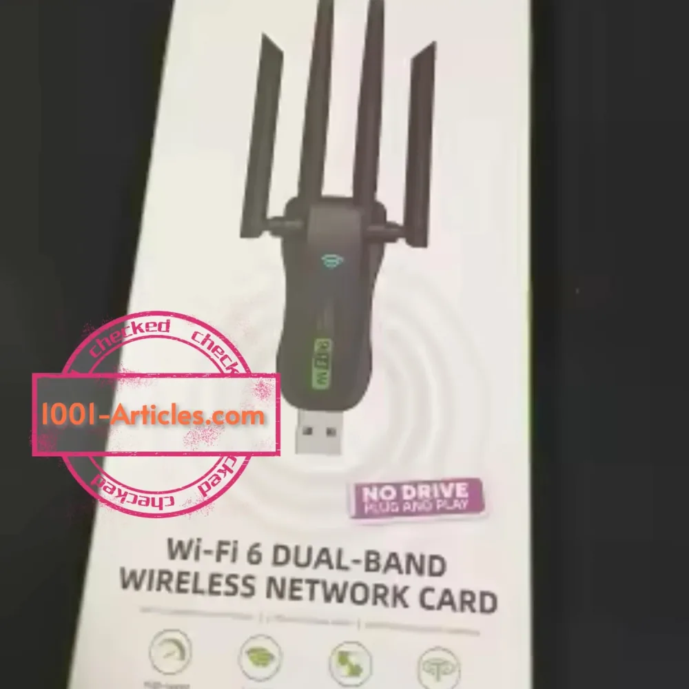 Adaptateur à 4 antennes USB AX900 WIFI6 et Bluetooth 5.4.2, double bandes