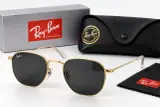 Lunettes de Soleil Ray-Ban Hexagonal RB3548N – Métal Doré et Verres Noirs