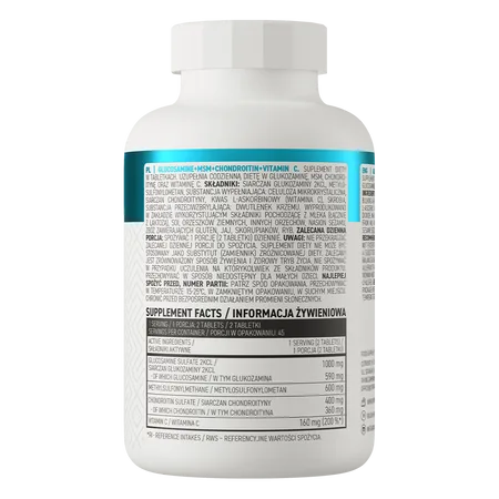 Glucosamine + MSM + Chondroïtine + Vitamine C 90 comprimés