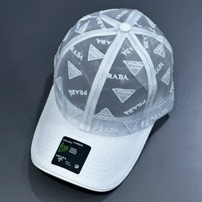 كاسكيطة شبكة برادا Prada ابيض fullmesh