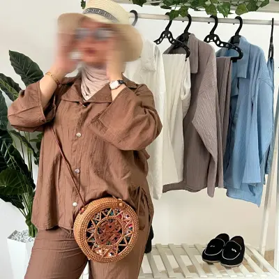 Ensemble SABAYA qualité supérieure en MARRON