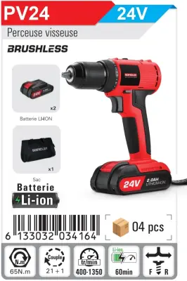 Perceuse visseuse 24v Brushless