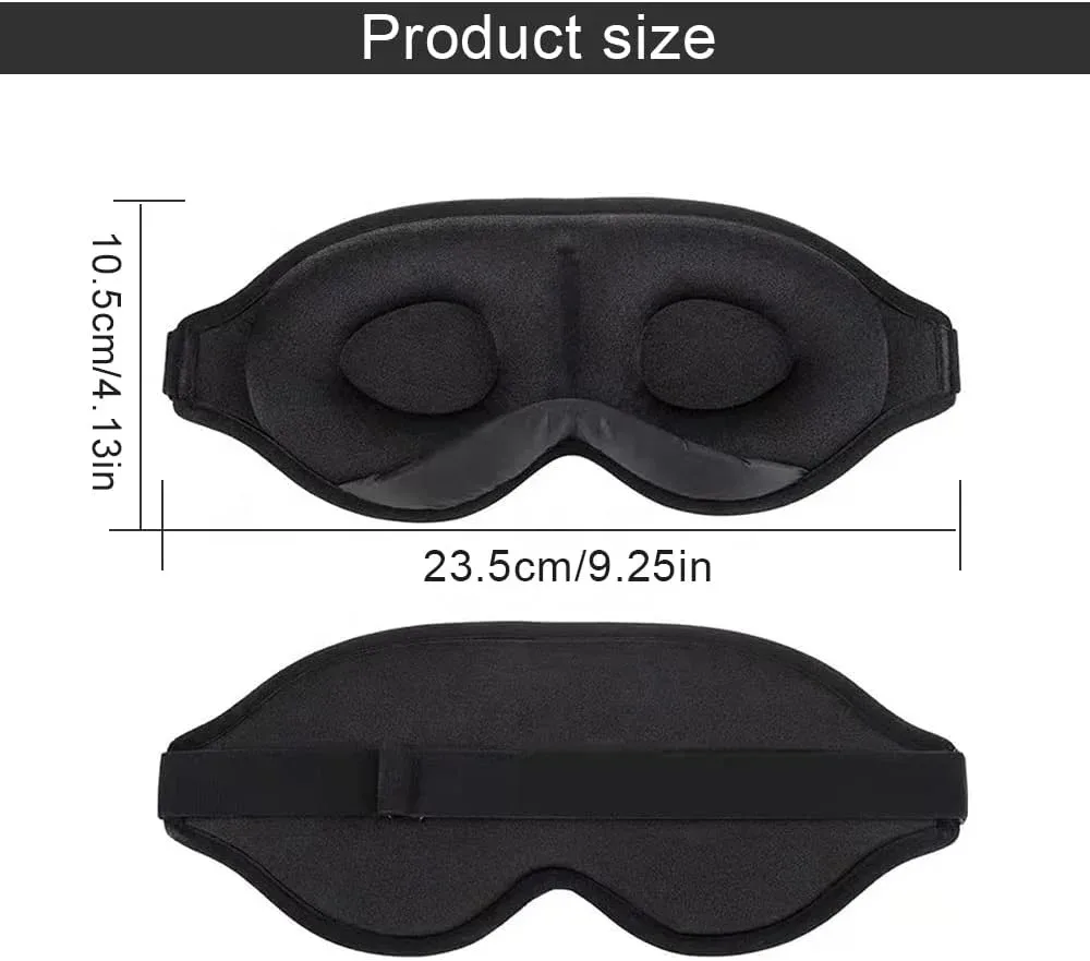Masque de sommeil 3D ergonomique et profond amélioré avec sangle ajustable - قناع نوم مريح