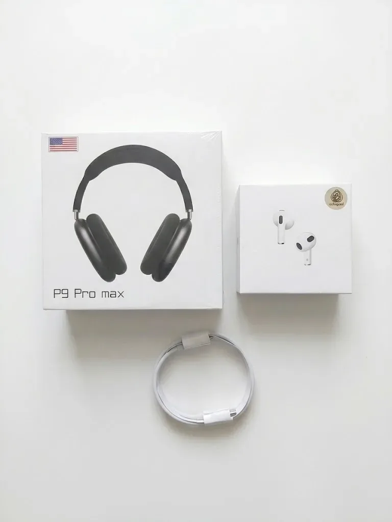 Pack p9 pro max + airpod 3 + cable