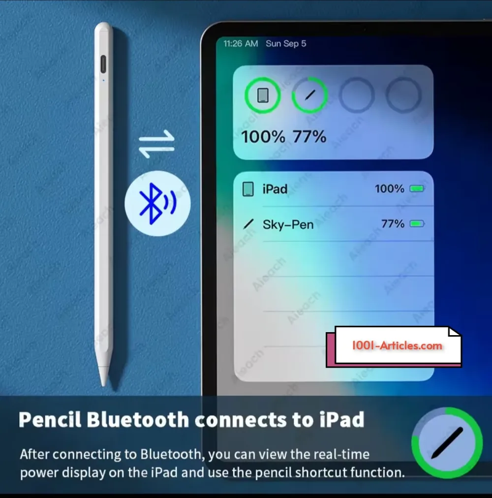 IPad Pencil Bluetooth, Stylet pour IPad, Type C, 04 Embouts
