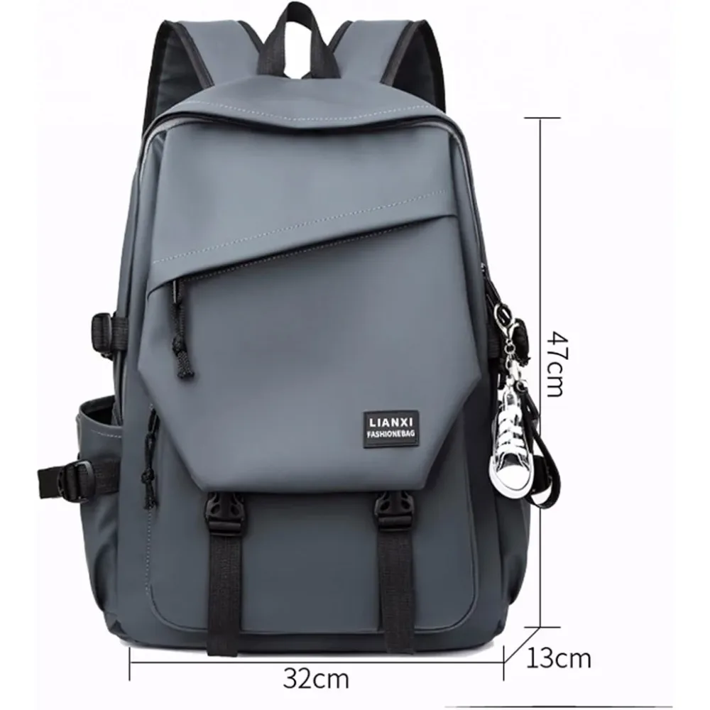 Sac à dos Tendance Pour Hommes en tissu Imperméable léger et respirant grande capacité SACHM08GR - حقيبة ظهر لحفظ الكمبيوتر المحمول والأعمال بتصميم عصري ومريح