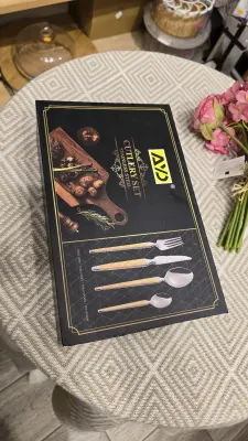 🍴 SET COUVERTS AYD NACRÉ FINITIONS DORÉES