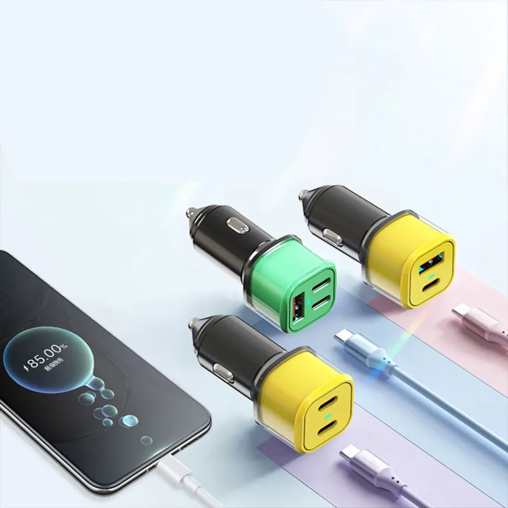 Chargeur Voiture 3en1 Fast Charge 45W - شاحن سيارة سريع