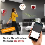 Sirène de sécurité intelligente Meian - Sonore et lumineuse Tuya Smart Zigbee.