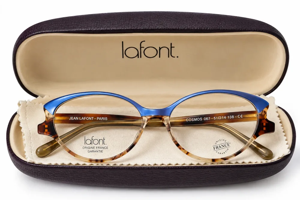 Lunettes de Vue LAFONT Paris – Modèle COSMOS 067 – Monture Design Bleu & Écaille