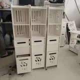 Slim Bathroom Cabinet with Basket CNC File