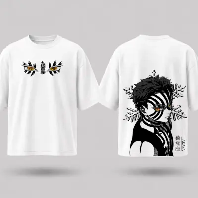 T-shirt Oversize Demon Slayer - Akaza