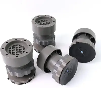ensemble de pieds ou coussinets anti-vibrations ajustables, principalement utilisés sous les machines à laver et sèche-linge