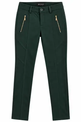Pantalon Femme MIAO – Vert Foncé – Coupe Slim – Taille L