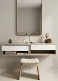 Table de nuit murale بفتحة عملية بالاسفل