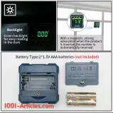 Inclinomètre numérique, base magnétique, mesure d'angles et pentes, écran LCD