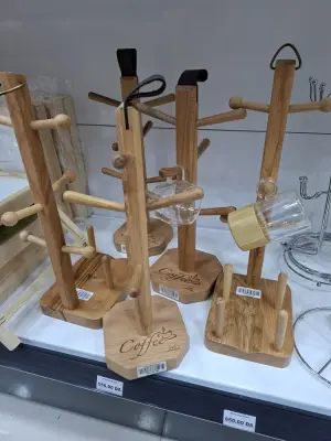 Porte Tasse + Sous Tasse En Bois