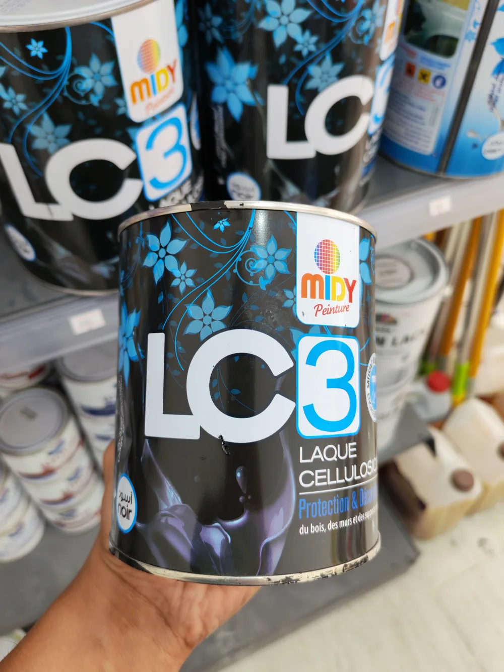 Laque midy Lc3 blanc et noir 700G