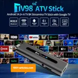 Smart StickTv, TV98 ATV, 5G, Android 14, 8K - Mini Clé TV, Google Tv, UltraHD.