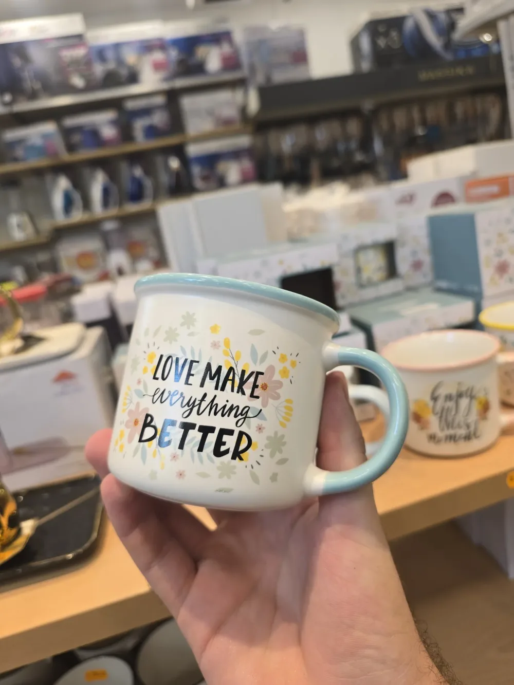 Mug en céramique fleuri "Camping Style" – Collection Botanique