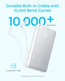 Anker Zolo Powerbank 20000mAh 22.5W Fast Charging Power Bank with Built-in USB-C Cable [CCC Certified] A110E