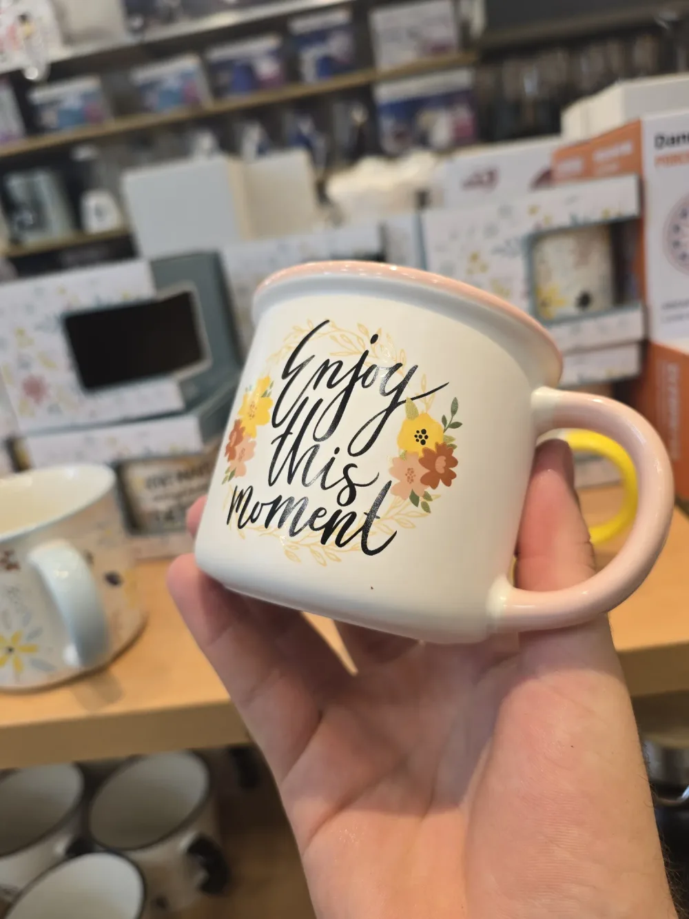 Mug en céramique fleuri "Camping Style" – Collection Botanique