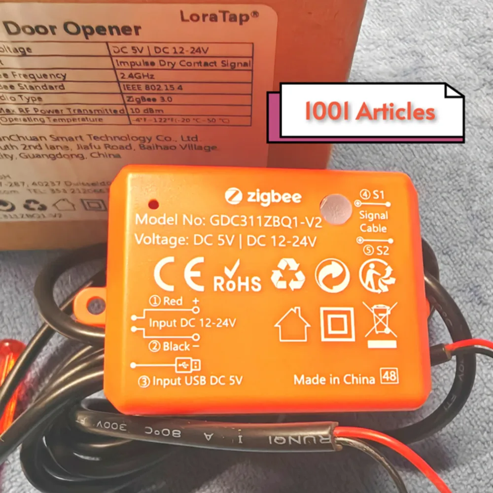 Module contrôleur ouvre porte de garage intelligent, étanche, Zigbee 3.0