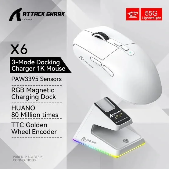 ATTCK SHARK X6 PAW3395 CHARGING STATION