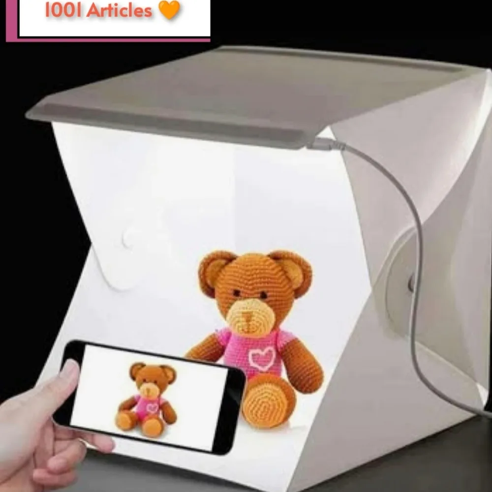 Mini Box Light LED, portable, pliable, double lumière