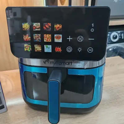 قلاية هوائية Multismart MS-AF4018 سعة 8 لتر - Air Fryer رقمية بدون زيت مع نافذة شفافة و12 برنامج
