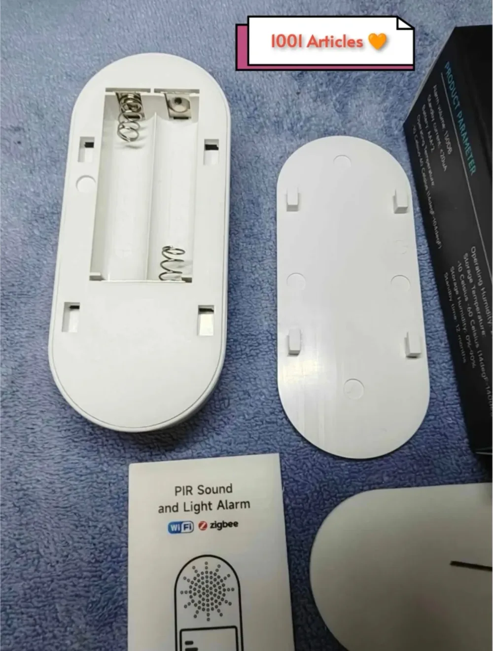 Alarme intelligente Sonor et Lumineuse + Capteur de Lumière et présence PIR, Tuya Smart WiFi